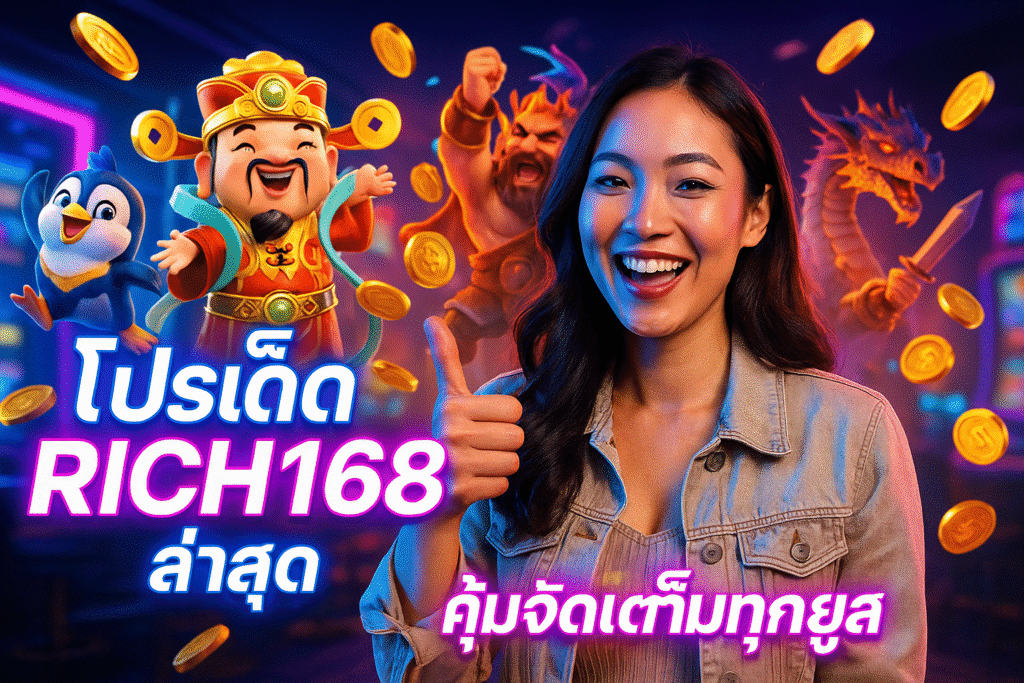 โปรเด็ด RICH168 ล่าสุด คุ้มจัดเต็มทุกยูส